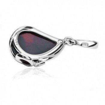 Cherry Amber Sterling Silver Pendant