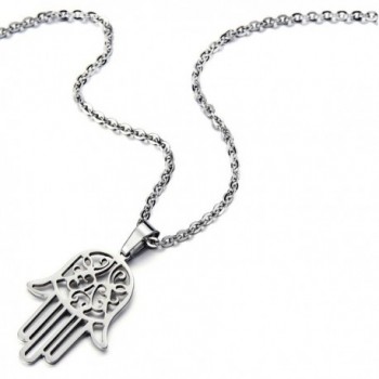 Fatima Pendant Necklace Stainless Inches in Women's Pendants