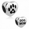 LovelyJewelry Dog Mom Charm Pet Paw Print Beads For Bracelet - CN12MYMSGE5