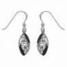 Jewelry Trends Sterling Silver Celtic Trinity Knot Dangle Earrings with Black Onyx - C711XLWA1NL