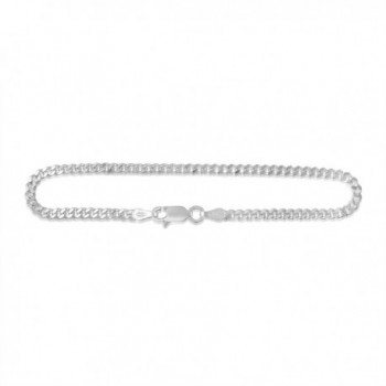 Sterling Silver Cuban Curb Link Chain Necklace or Bracelet 3mm Italy - CT11IMQ04UH