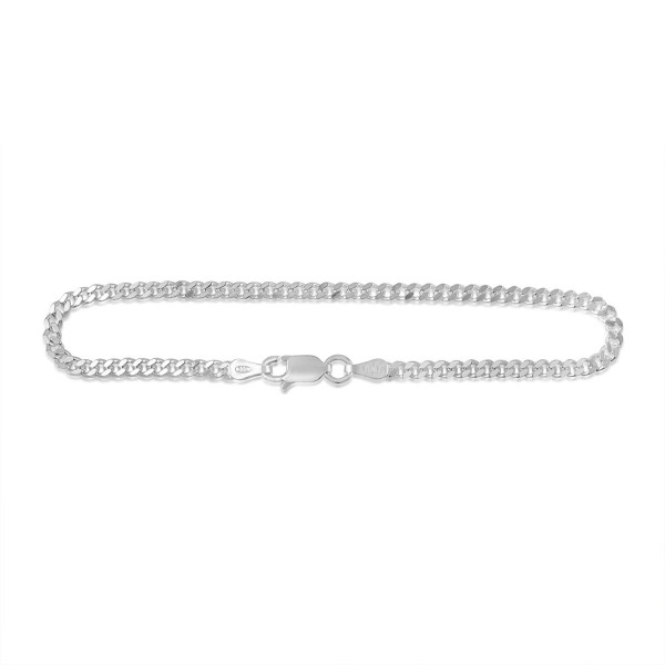 Sterling Silver Cuban Curb Link Chain Necklace or Bracelet 3mm Italy - CT11IMQ04UH