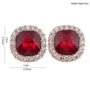 Grace Jun Rhinestone Earrings Piercing in Women's Clip-Ons Earrings