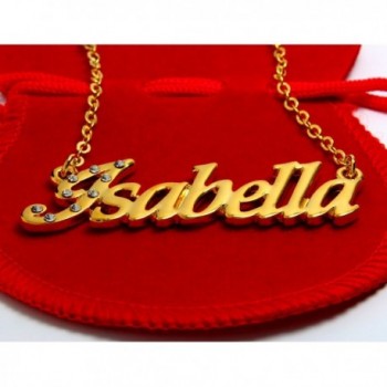 Name Necklace Isabella Yellow Plated