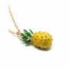 Vintage Pineapple Pendant Long Chain Necklace - CO17YTIG333