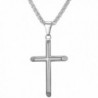Simple Classic Pendant Necklace Stainless - Simple Cross-Silver - CE12D3N2K8H