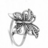 Antiqued Filigree Butterfly Sterling Silver