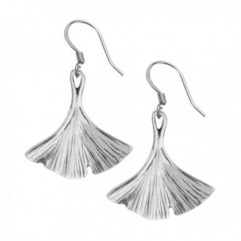 Danforth - Ginkgo Leaf Pewter Wire Earrings - CF110MMJFOZ