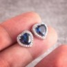 Caperci Sterling Created Sapphire Earrings in Women's Stud Earrings