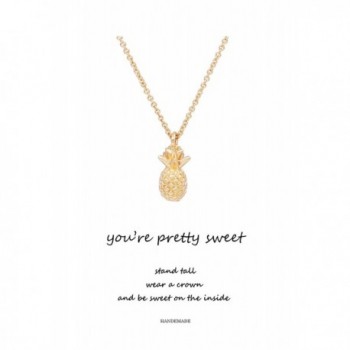 Geerier You're Pretty Sweet Pineapple Pendent Necklace - Pineapple - CX185WAIMKM