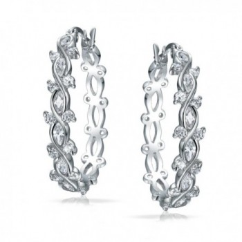 Bling Jewelry Infinity Earrings Rhodium