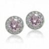 Bria Lou Sterling Birthstone Swarovski - Oct - Rose/Clear - CA12JDBRFQF