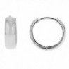 Sterling Silver Huggy Huggies Shiny Earrings Hoops 14.5mm - C3119WH20UH