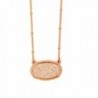 ERRU Rose Gold Framed Oval Champagne Faux Druzy Choker Necklace New Design - CJ18838Y0X2