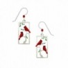 Sienna Sky Handpainted Red Cardinals in Frame Earrings 2000 - CP12O3C3GAW