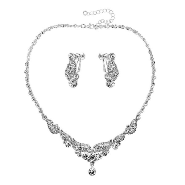 Casa De Novia Jewelry For Bridal Wedding Party Angel Wings Pendant Necklace Earrings Sets - CN18204Y7OL