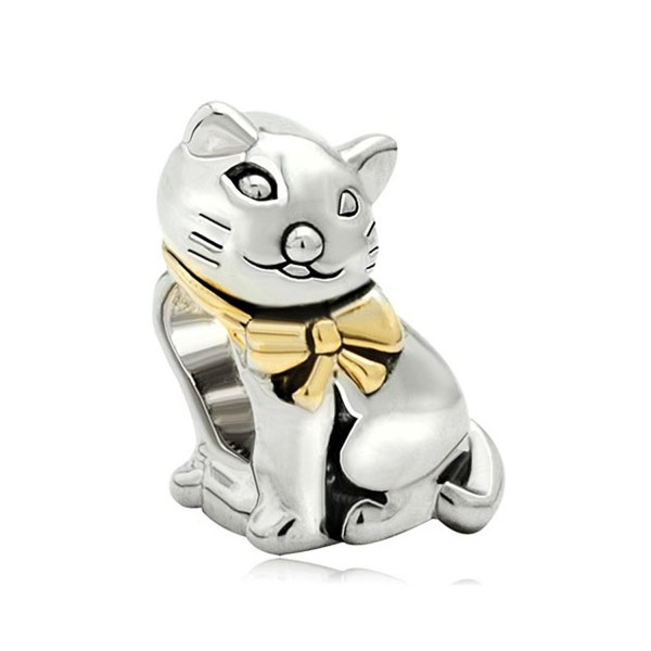 Heart of Charms Pet Charms Cat Charms Cute Animal Charms Beads for Snake Chain Bracelets - CD18953LK7U