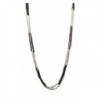 Women's Fashion Trendy Charlotte Black Silver-Plate Link Chain Necklace IJJWCH 36" - C412LO824ZH