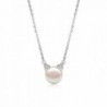 Natural Freshwater Pearl AAAA Quality Sterling Silver Cat Necklace 7-8 mm - Valentine's Day Gifts - Necklace - C318033M2GR