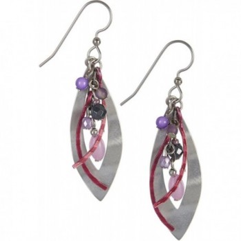Silver Forest Multi Bead Layered Earrings One Size Silver tone/purple - CD128TW0OFX