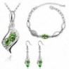 Globalmate Platinum plated necklace bracelet Earrings - CB11ZSL8ATZ