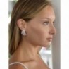 Mariell Blush Earrings Marquis Cut Clusters