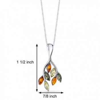 Baltic Pendant Necklace Sterling Multiple