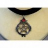 Velvet Choker Pentacle Cabochon Adjustable