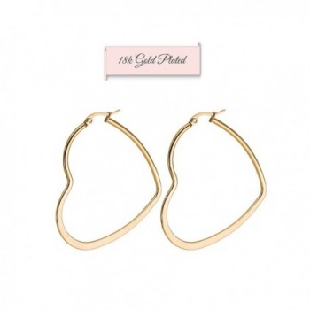 Plated Stainless Earrings Surgical 2 4inch in Women's Hoop Earrings