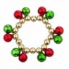 Lux Accessories Goldtone Christmas X-Mas Holiday Double Jungle Bells Bracelet - CB12LO55BYV