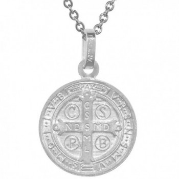 Sterling Silver Benedict Medal Round