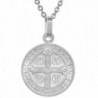 Sterling Silver Benedict Medal Round