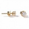 Sexy Sparkles Women's Stainless Steel Round Cubic Zirconia Stud Earring Gold Plated (5mm) - CH183KY9MDA