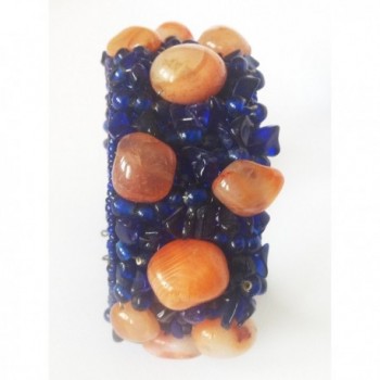 Natural Bracelet Blue Orange Mens Jewelry Womens bracelet Hand