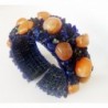 Natural Bracelet Blue Orange Mens Jewelry Womens bracelet Hand in Women's Cuff Bracelets