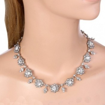 EVER FAITH Silver Tone Snowflake Necklace