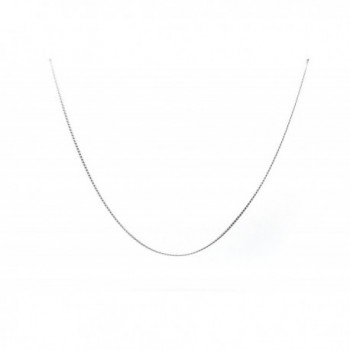 Millardo Jewelry Basic Collections 1.2mm Wide 18K White Gold Ultra Slim Rope Chain Necklace (22 Inches) - CS12C5VQUAL