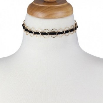 CHOKER LAND Gold Leather Choker