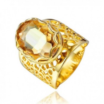 Luxury Fashion Man's Wedding Ring 18K Gold Plated Ring Titanium Steel Ring Engagement Jewelry - CQ12IQW88KJ