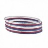 Lux Accessories Silver Tone Red White Blue America&Acirc July&Acirc 4th&Acirc Patriotic Bangle Set - CW182HSAZD0