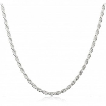 Sterling Silver 2mm Rope Chain - Available in 7" to 40" Available (67-Y5AH-TMAS) - C111WWWCOZZ