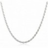 Sterling Silver 2mm Rope Chain - Available in 7" to 40" Available (67-Y5AH-TMAS) - C111WWWCOZZ