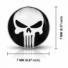 Stainless Punisher Circle Button Earrings in Women's Stud Earrings