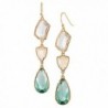 Peony.T Crystal Teardrop earrings Green Linear Chandelier Earrings Dangle For Women Nickle Free - CC186HGZEE8
