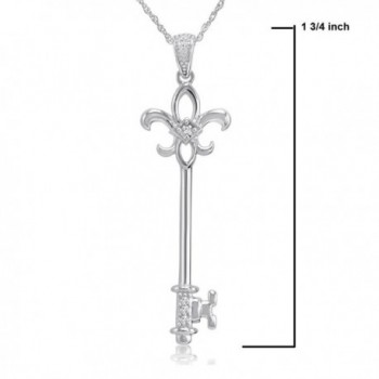 Diamond Fleur Lis Key Pendant