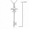 Diamond Fleur Lis Key Pendant