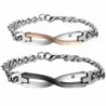 Cupimatch 2PCS Stainless Steel Matching Love Couples Bangle Bracelets Link Chain Gift (Infinity) - CO183MY83LA