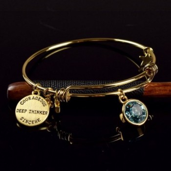 Miraclelove Bracelet Crystal Birthstone Expandable