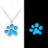 SENFAI Puppy Paw Fairy Magical Glow in the Dark Pendant Necklace for Dog Cat Mom 18" - Blue - CM12FXTIZ2J