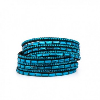 Yoshine Rhinestone Multilayer Bracelets Adjustable - Blue - C5182ZI42CA